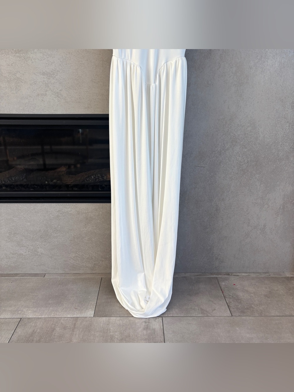 NWT SIERRA DARIEN DRAPED MAXI DRESS WITH SCULPTURAL SKIRT AND SIDE SLIT, SIZE S - Picture 7 of 13